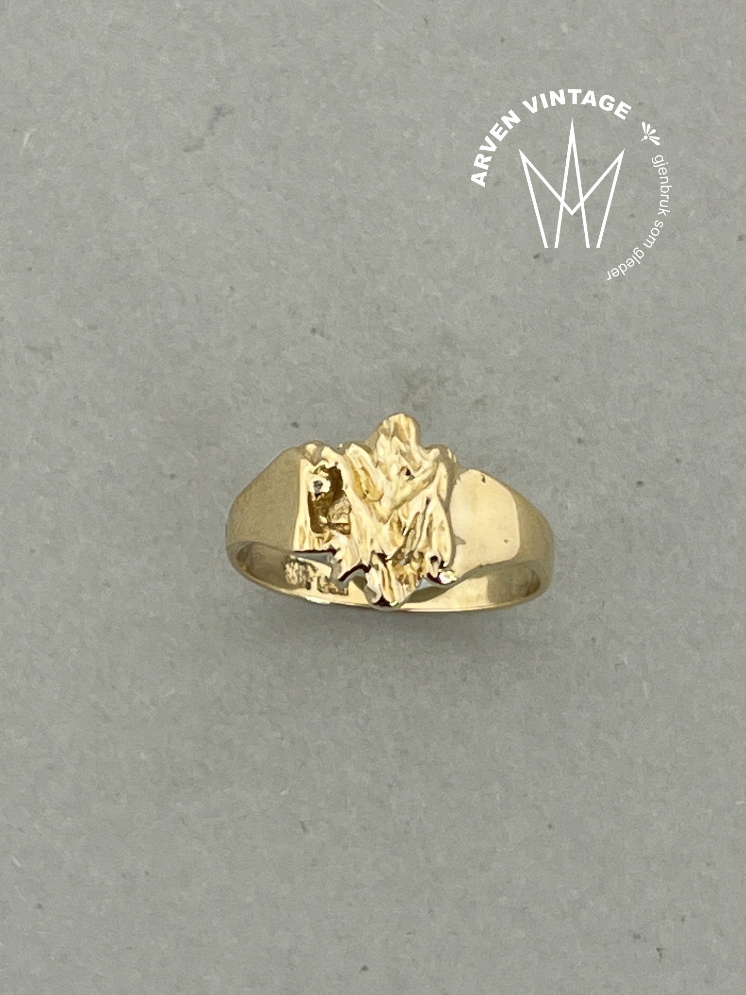 Vintage ring gult gull str55
