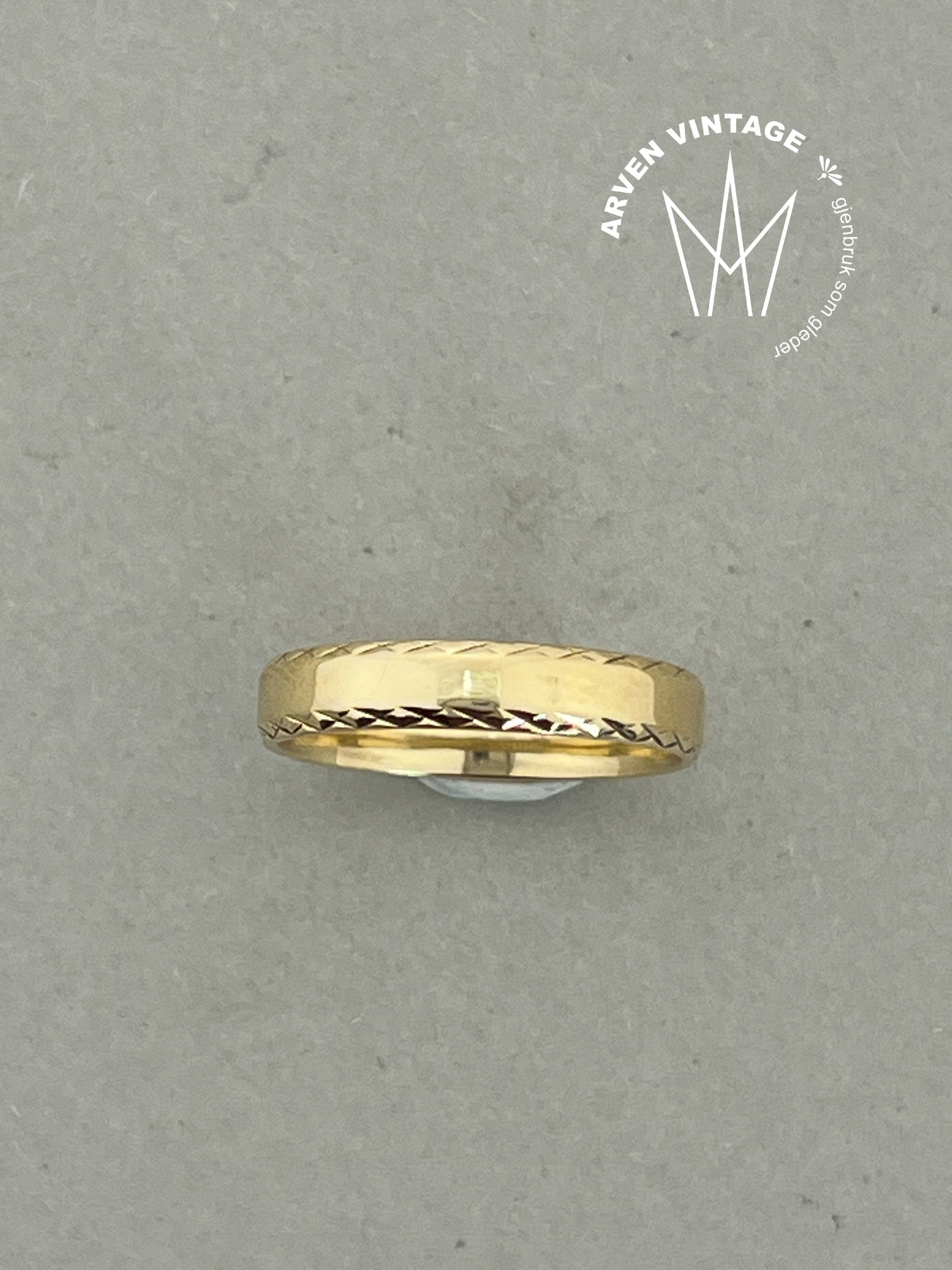 Vintage ring gult gull str56