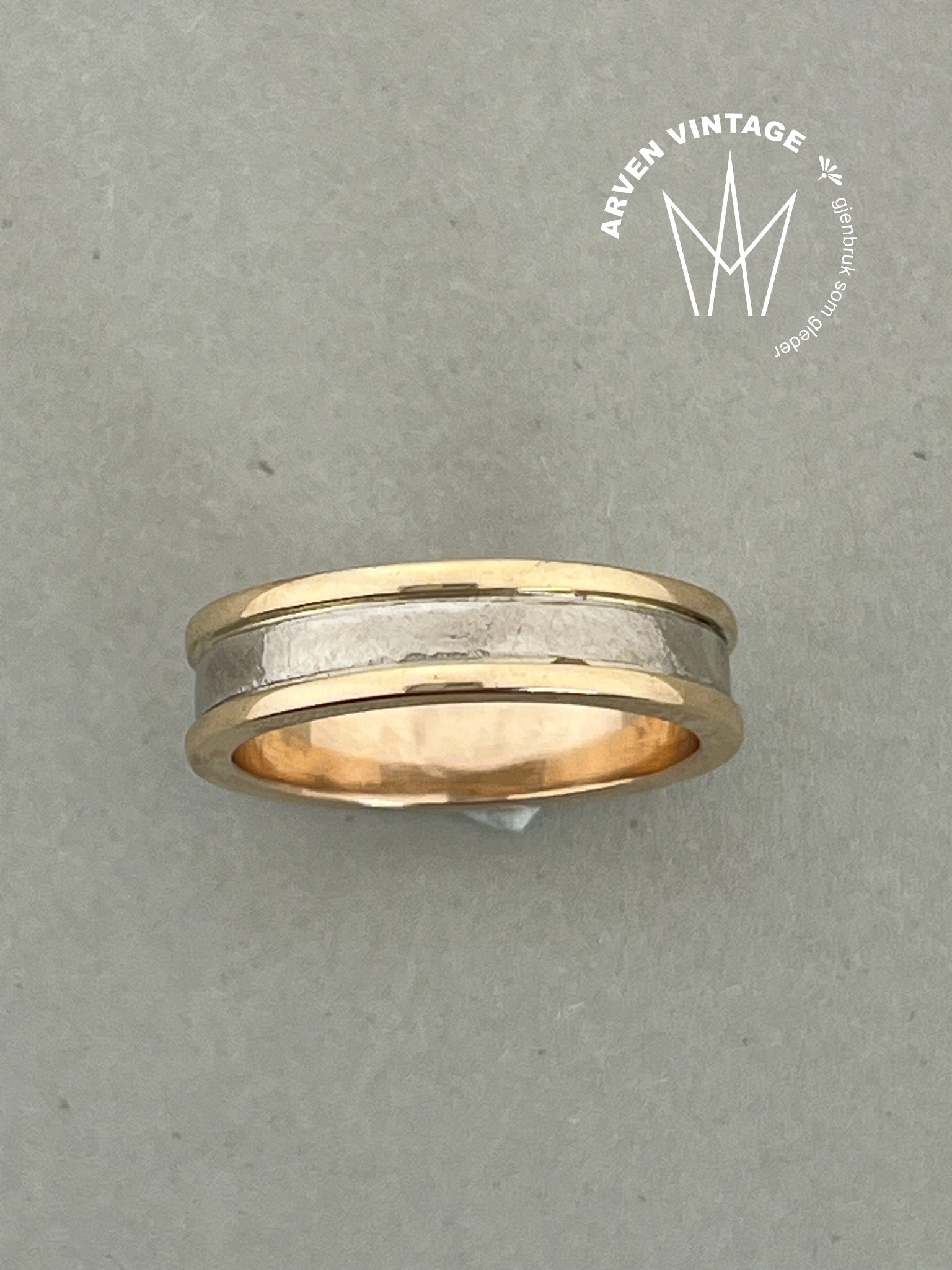 Vintage ring gult gull str 63