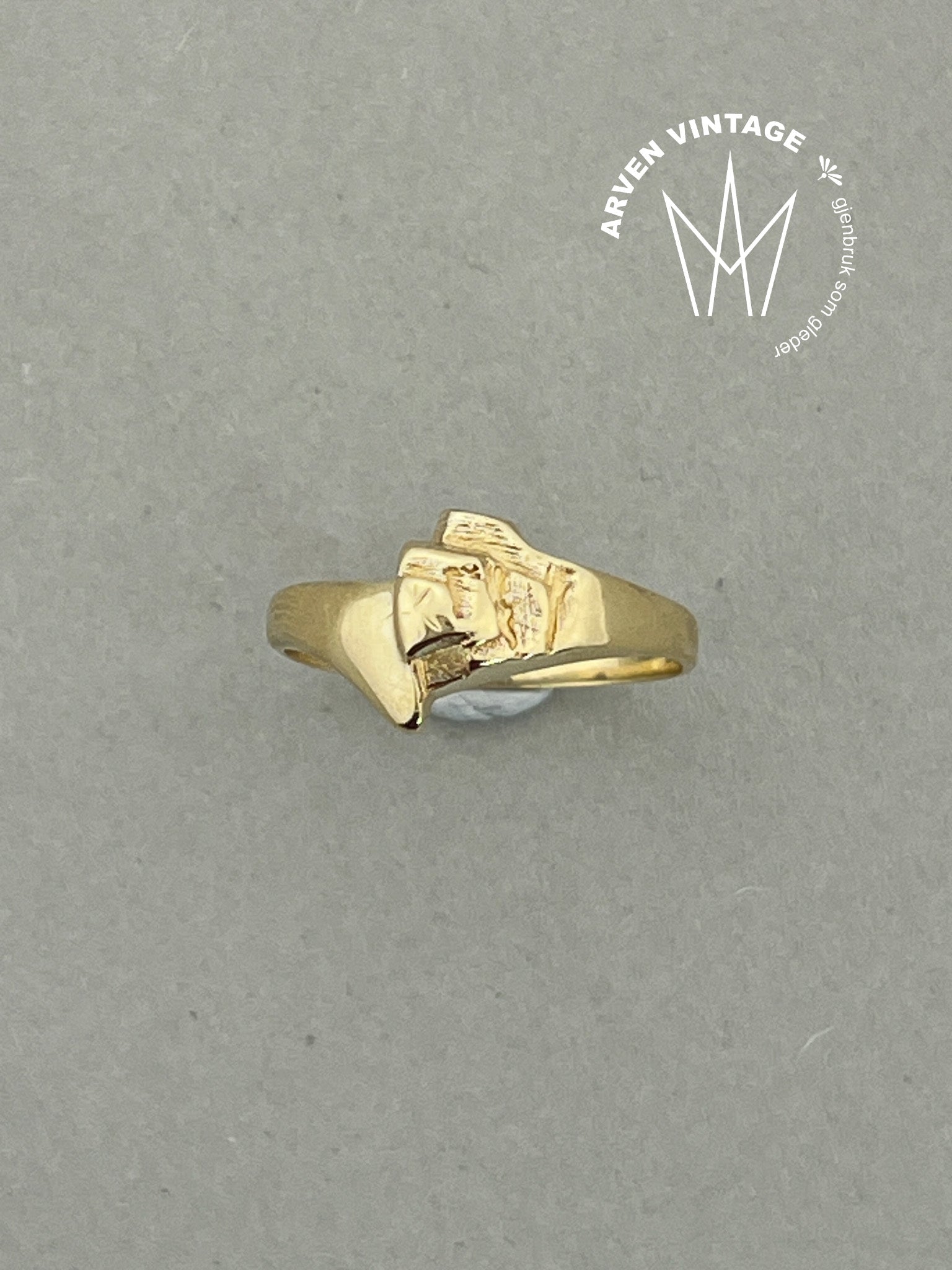 Vintage ring gult gull str55