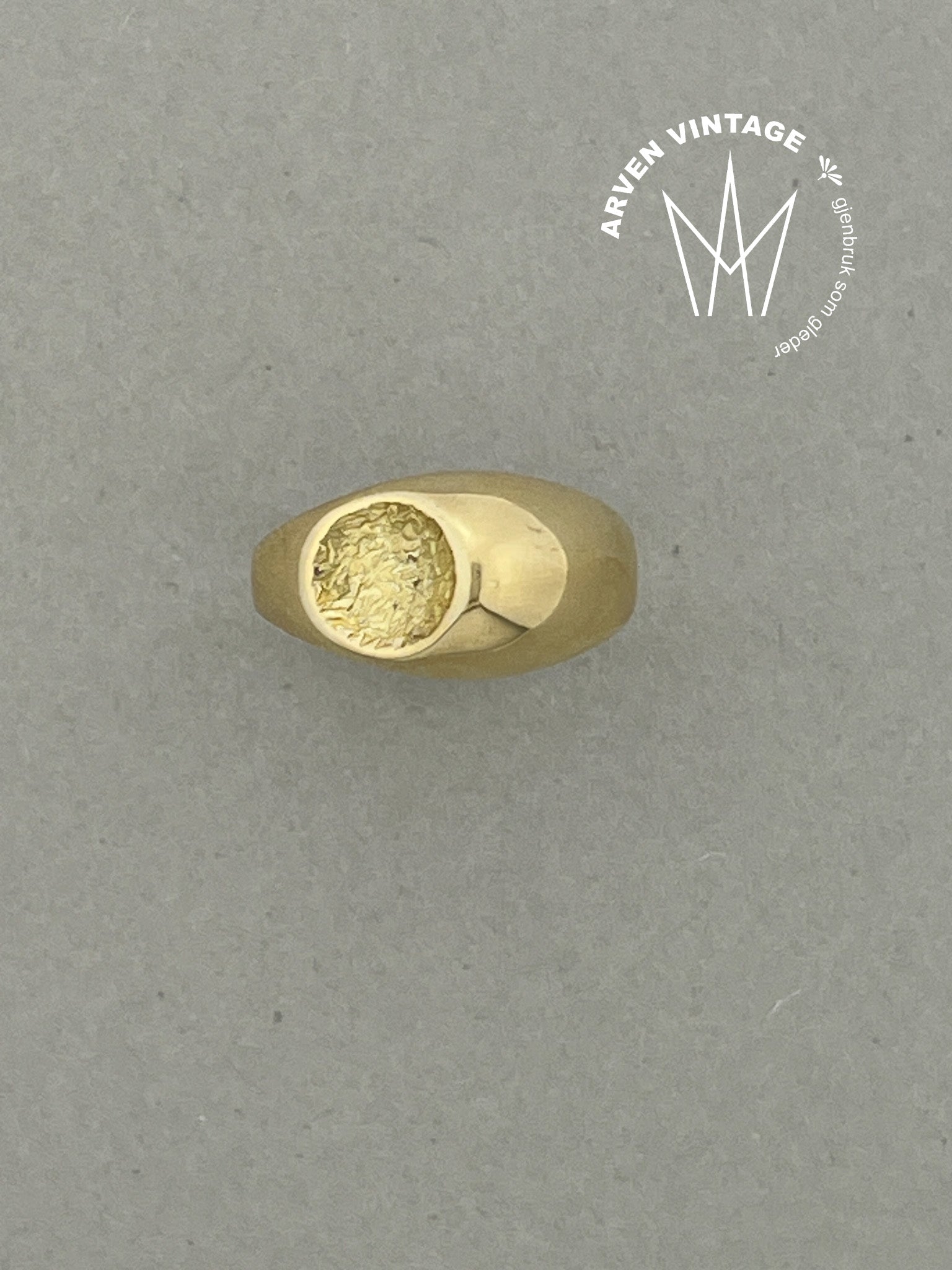 Vintage ring gult gull str49