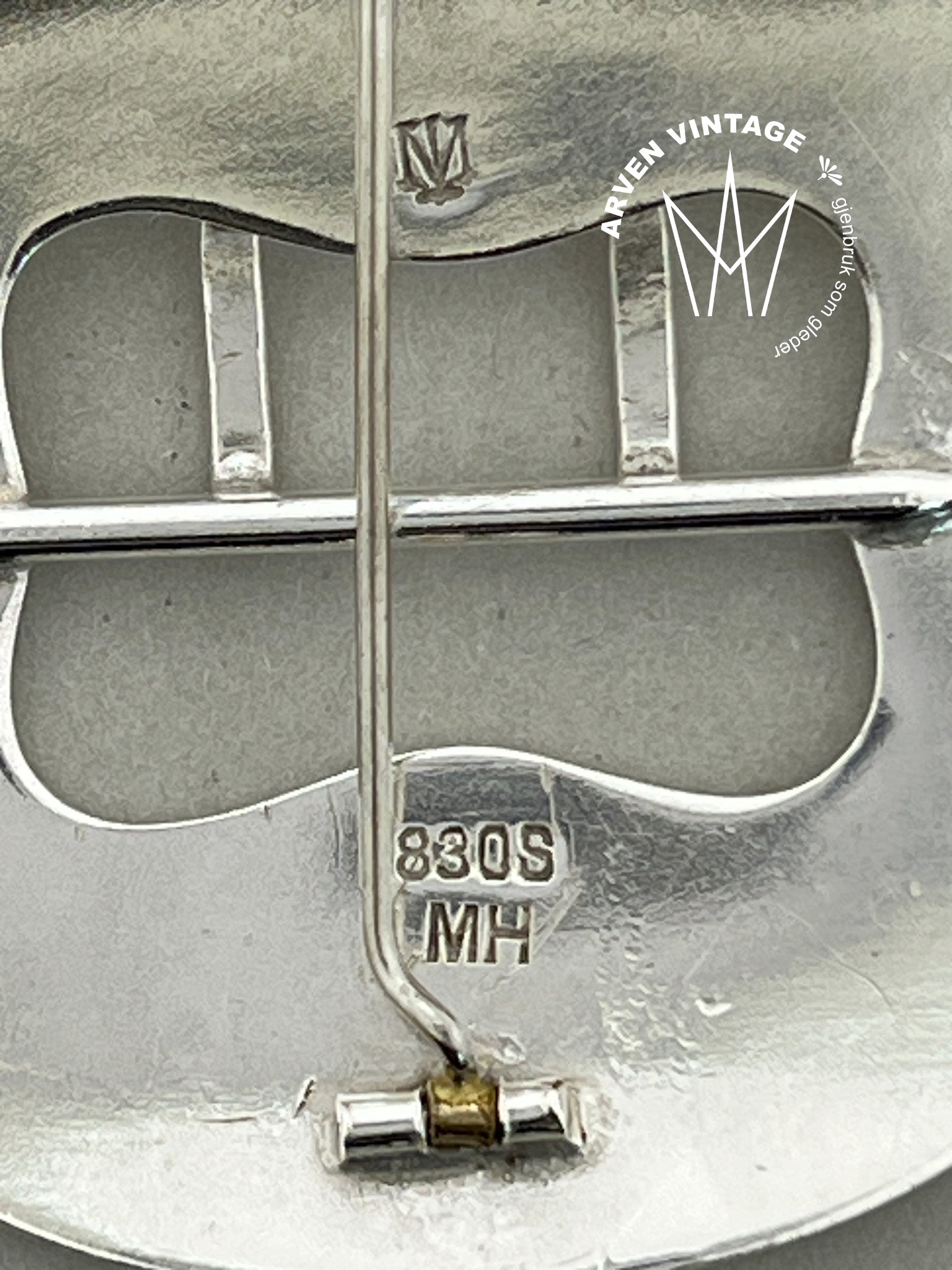 Vintage sølv brosje Hammer