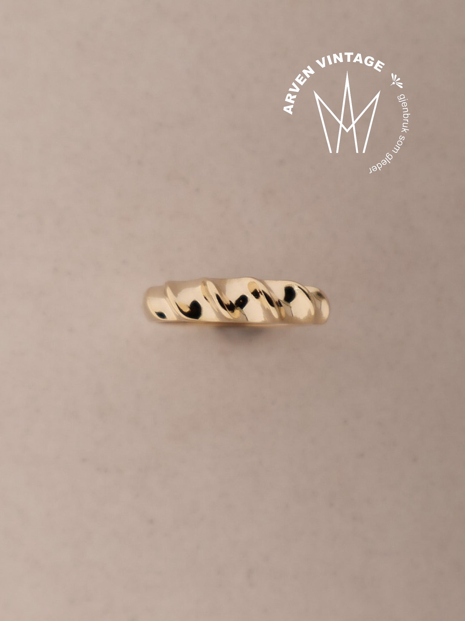 Vintage ring gult gull str55