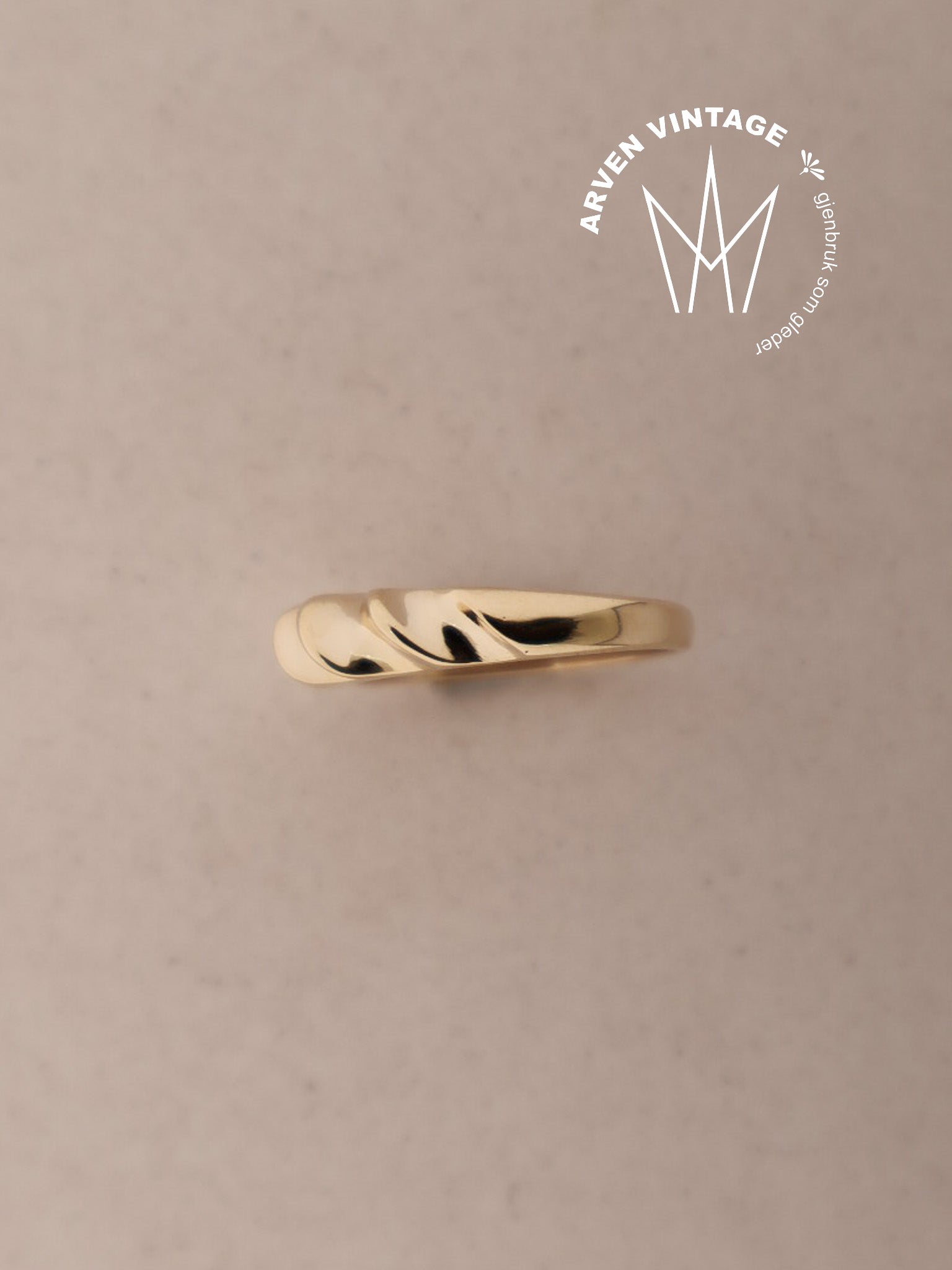Vintage ring gult gull str55