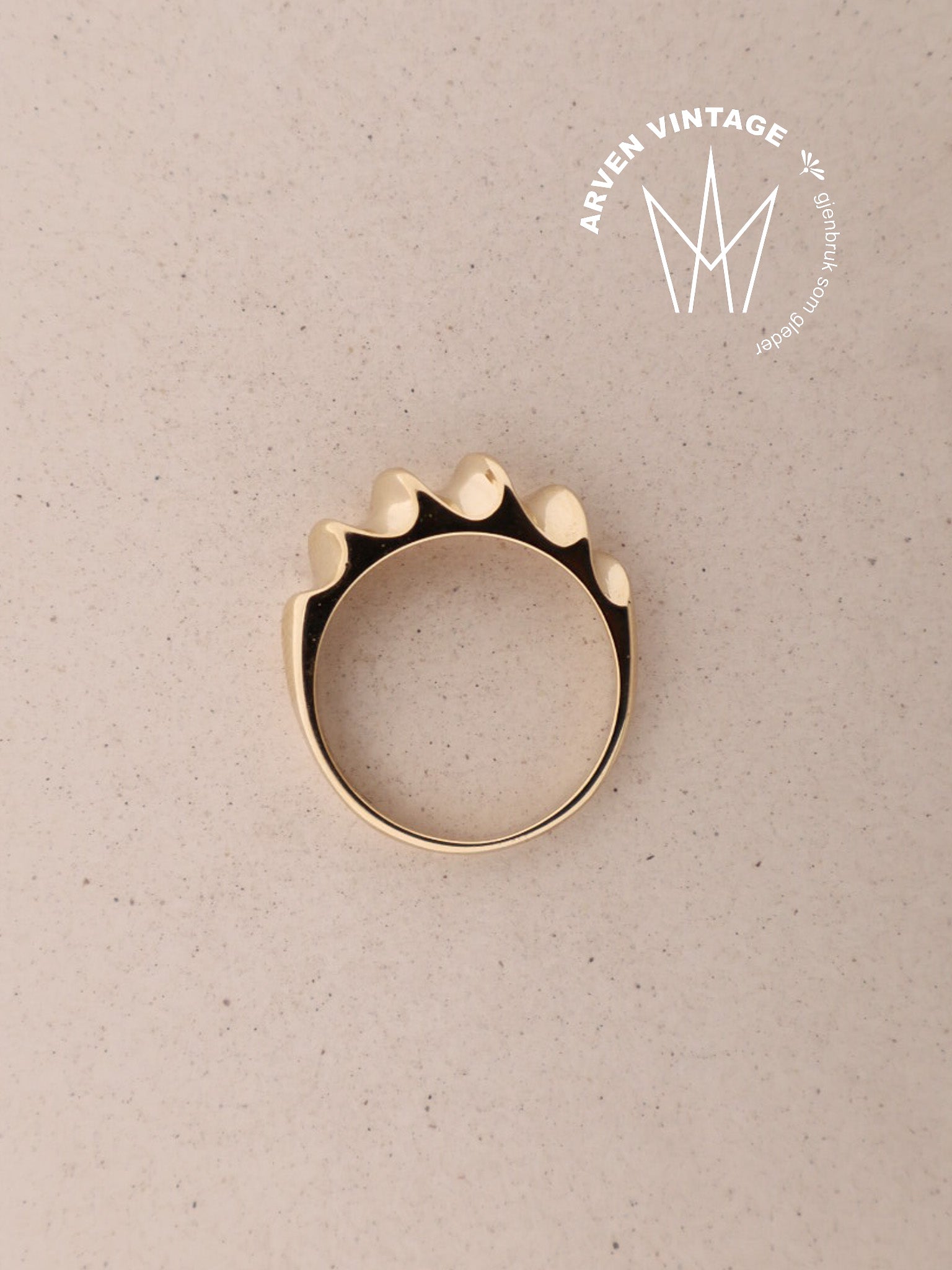 Vintage ring gult gull str55