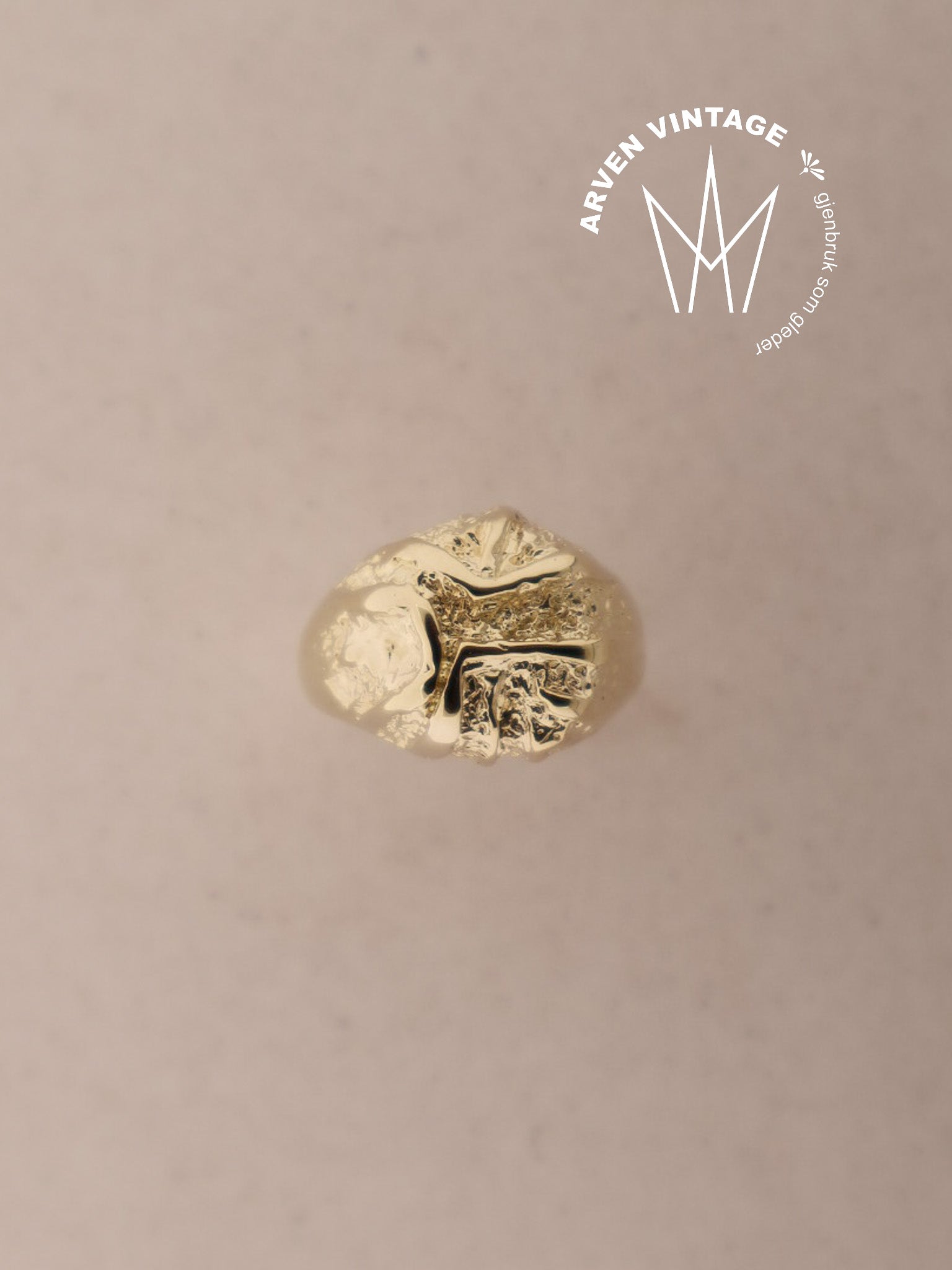 Vintage ring gult gull str55