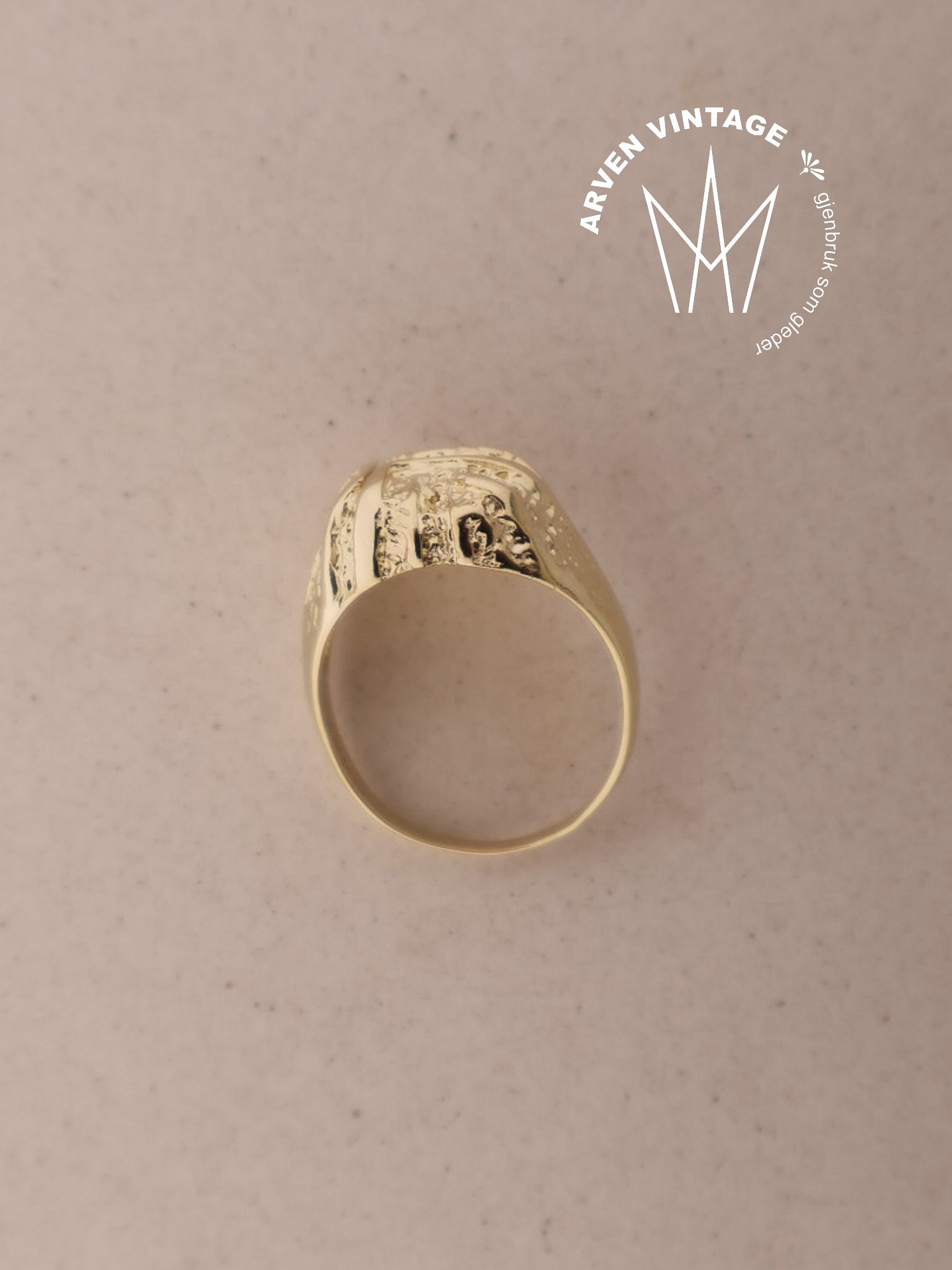 Vintage ring gult gull str55