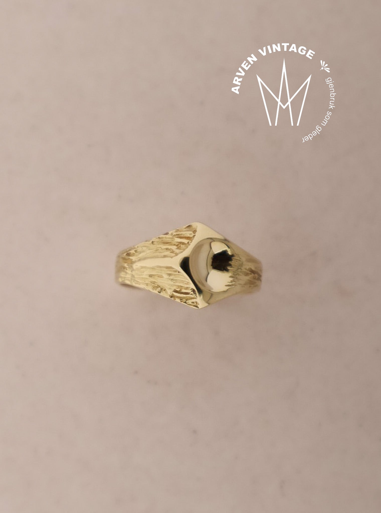 Vintage ring gult gull str52
