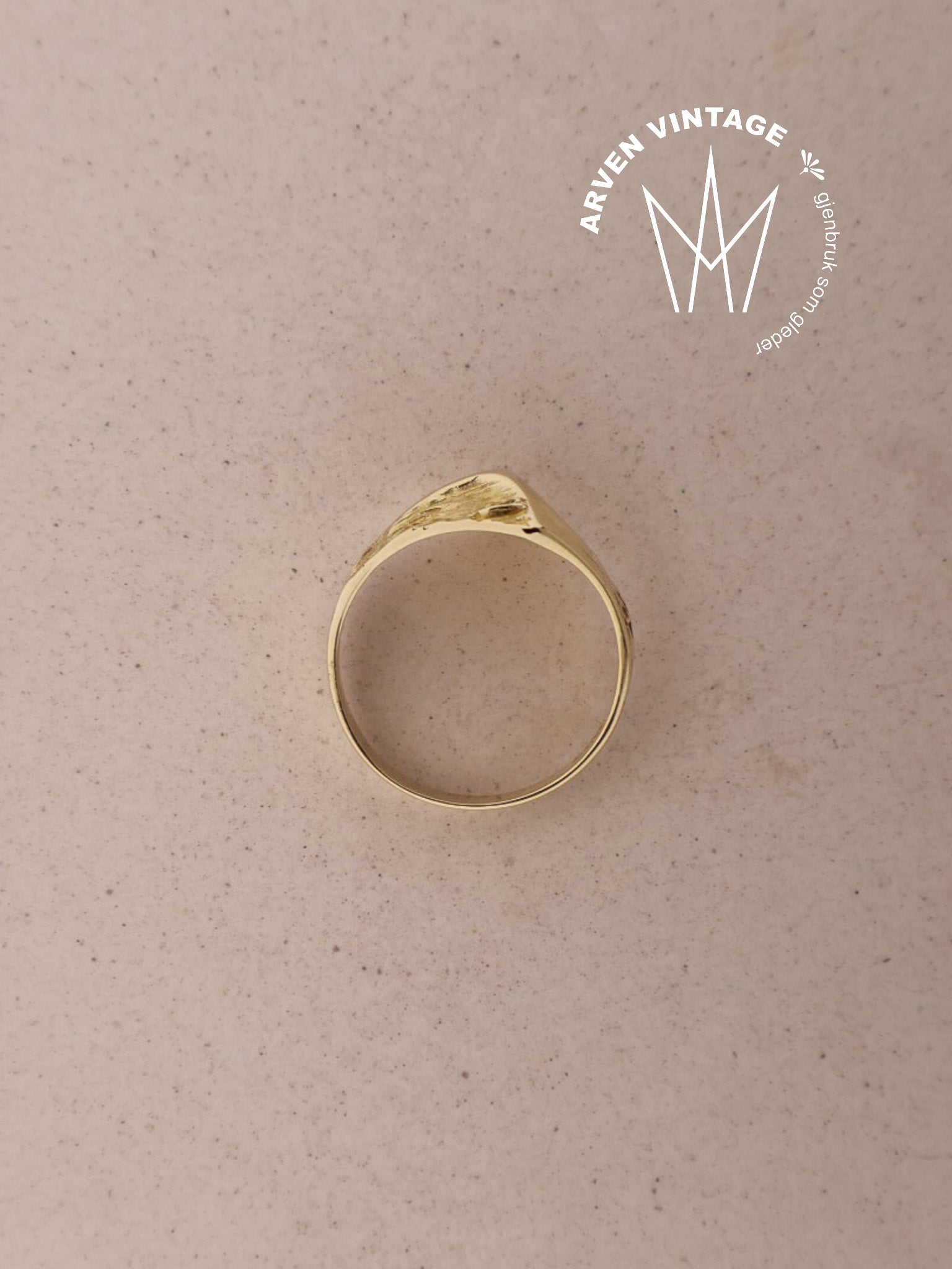 Vintage ring gult gull str52