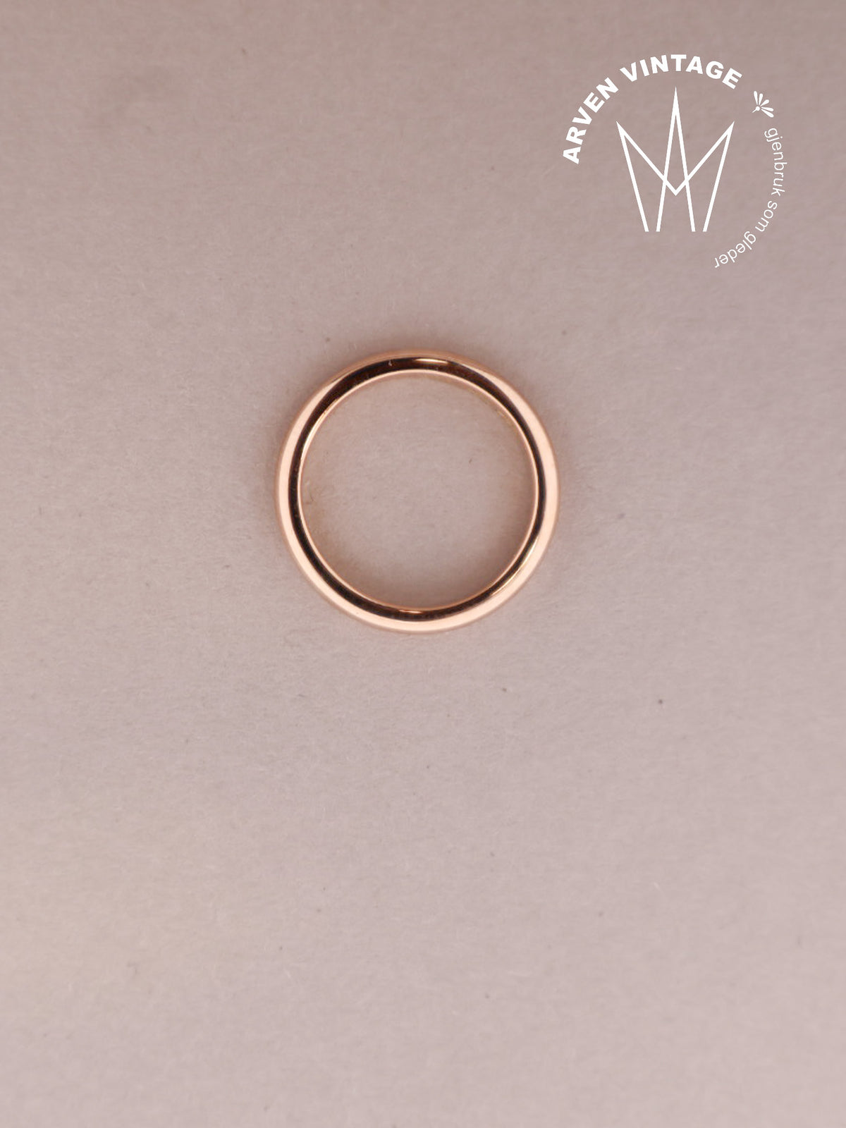 Vintage  glatt ring gult gull