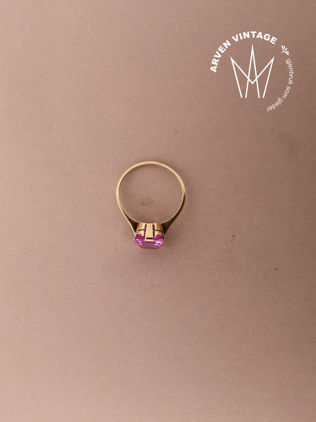 Vintage ring  gult gull