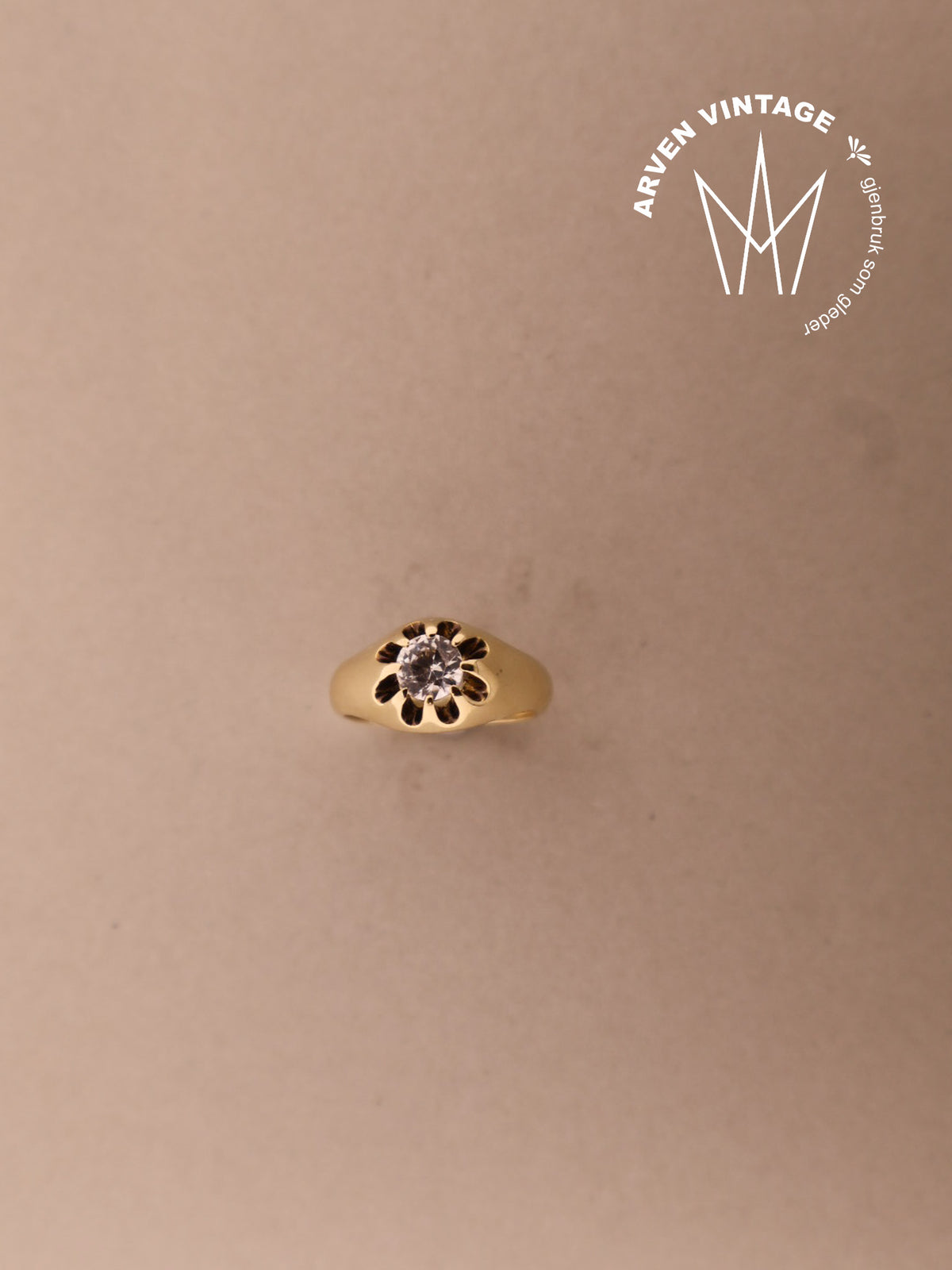 Vintage ring gult gull
