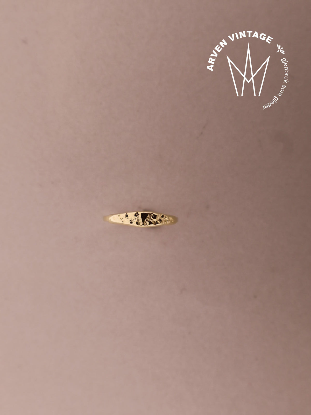 Vintage ring gult gull str.58