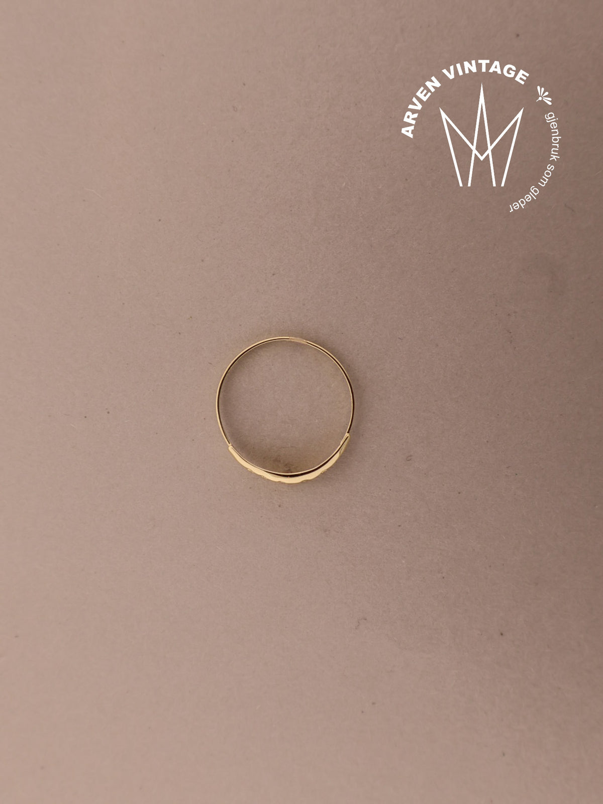 Vintage ring gult gull str.58