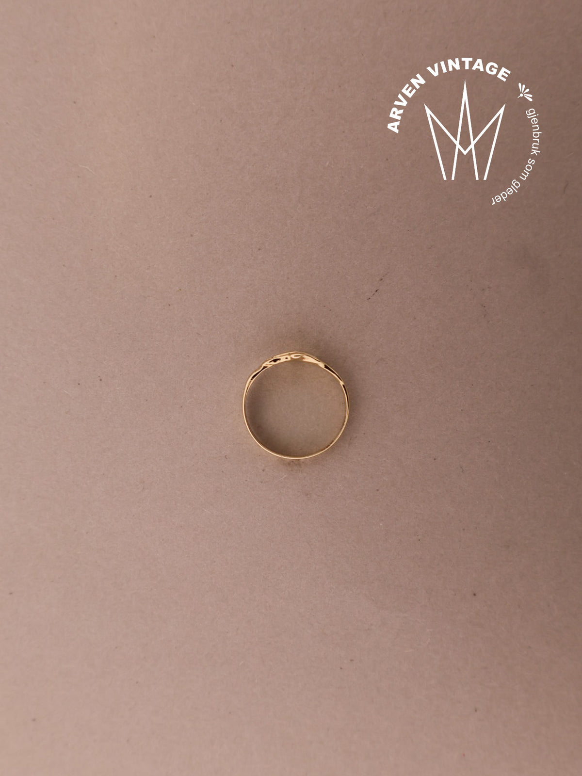 Vintage ring gult gull str.45