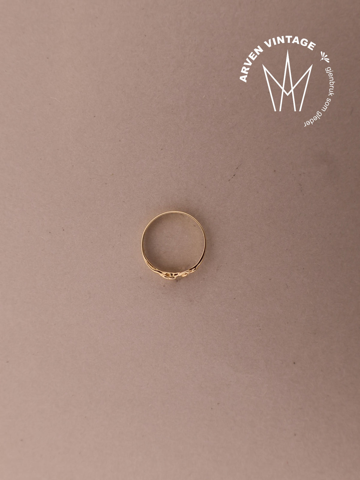 Vintage ring gult gull str.45