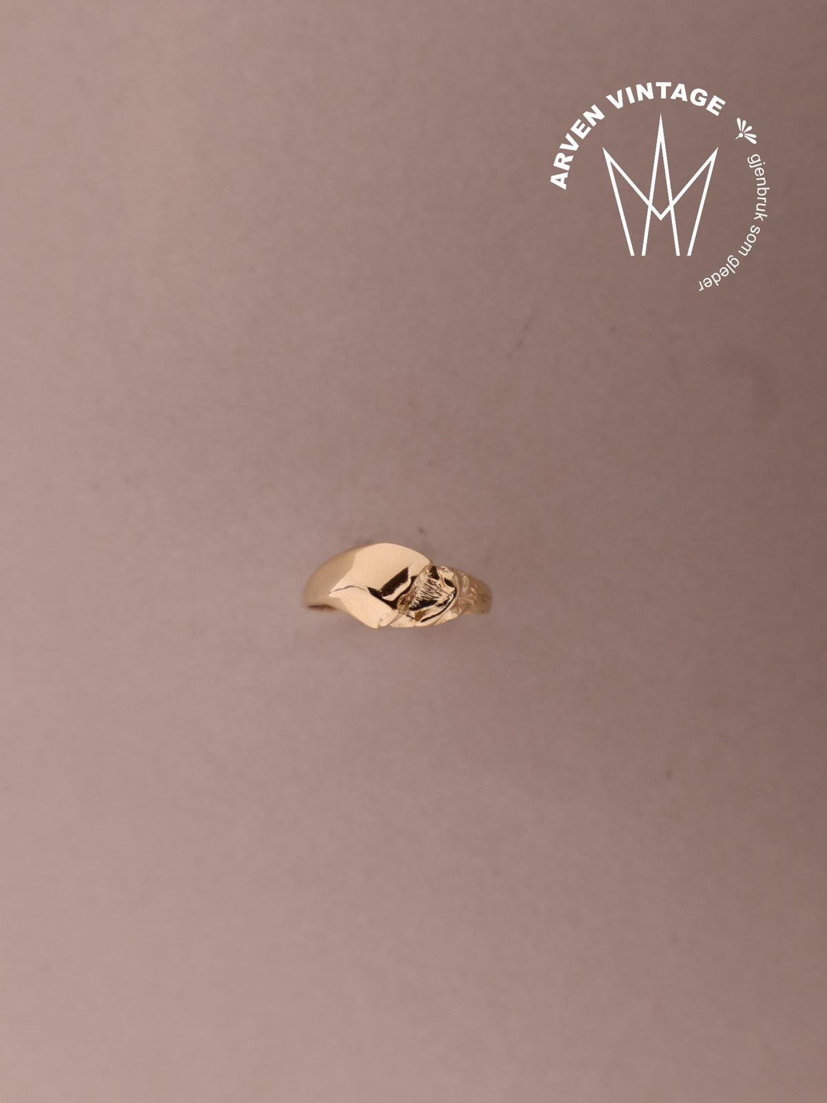 Vintage ring gult gull str.54
