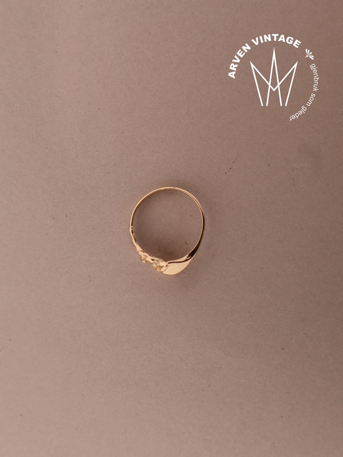 Vintage ring gult gull str.54