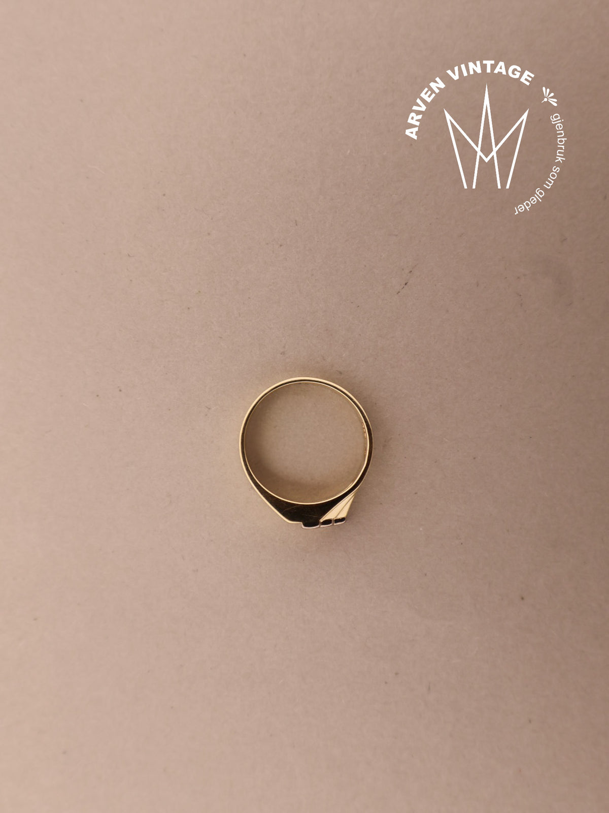Vintage ring gult gull str.52