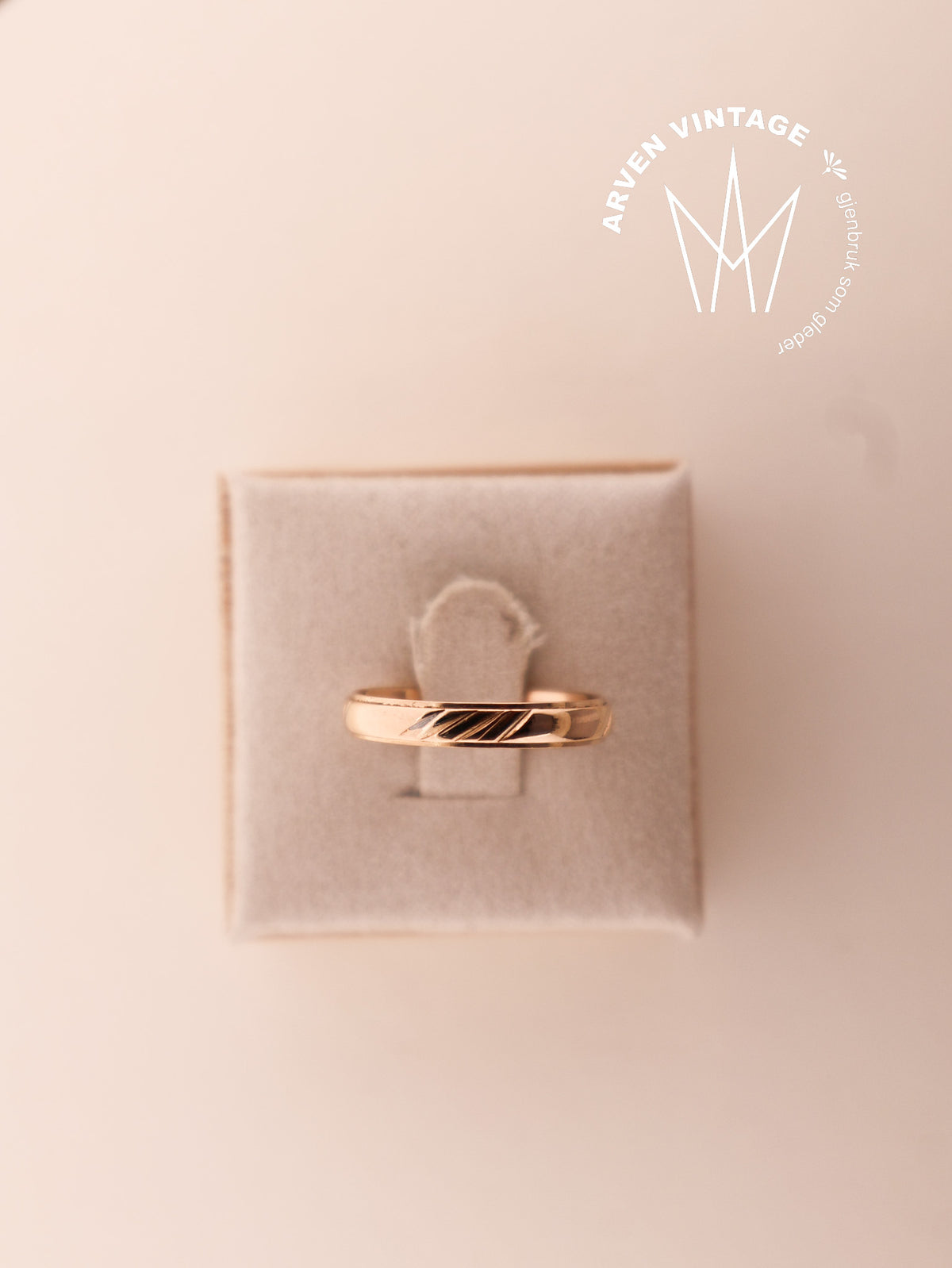 Vintage ring gult gull str.55