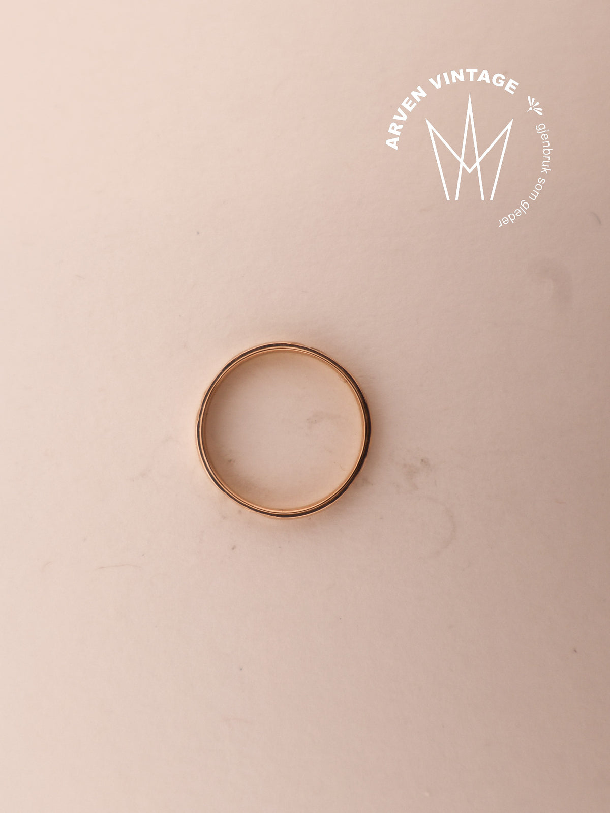 Vintage ring gult gull str.55