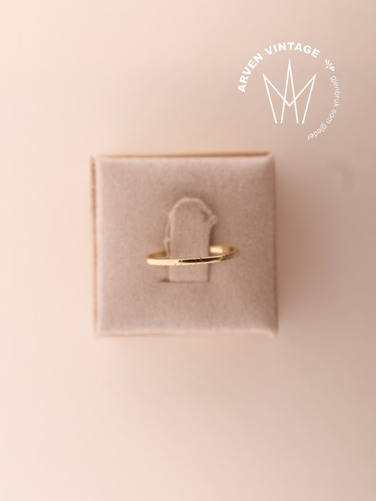 Vintage ring gult gull str.50