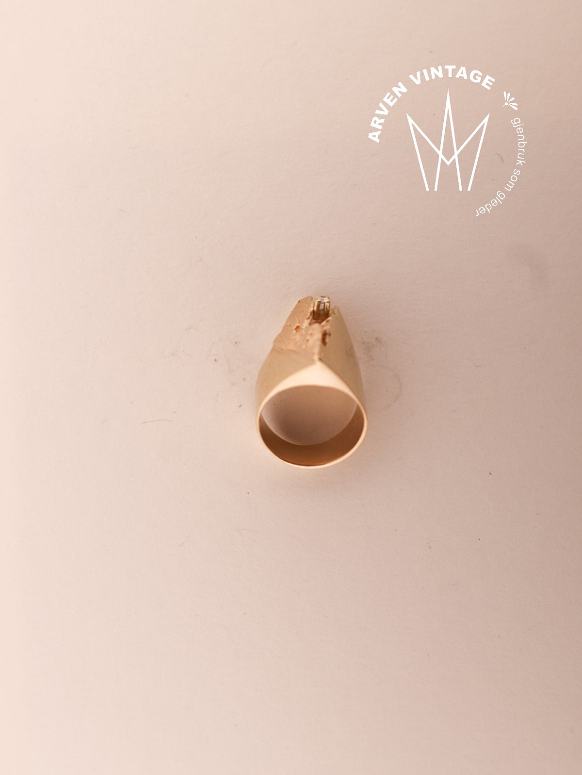 Vintage diamond ring yellow gold size 47