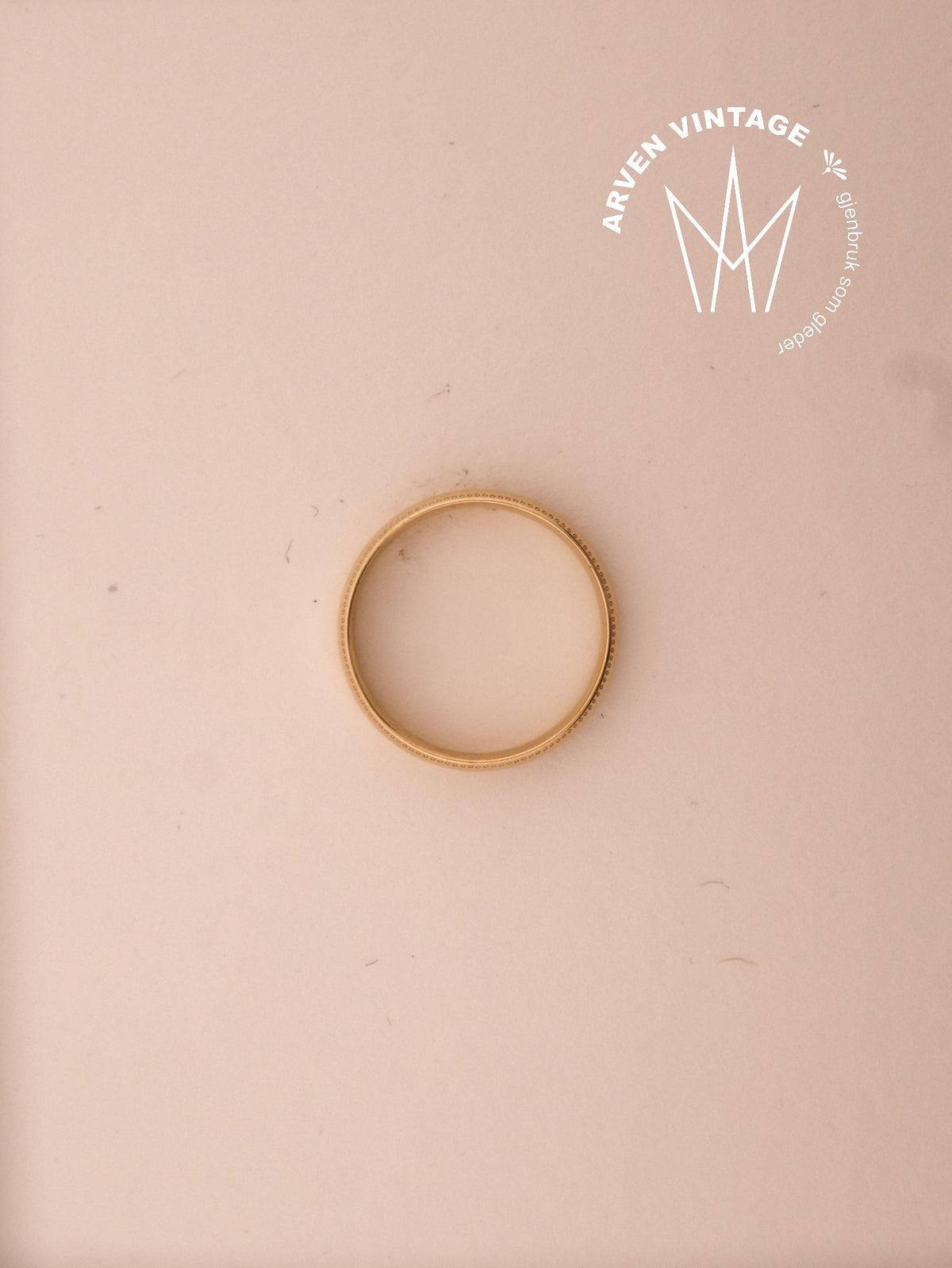 Vintage yellow gold ring size 58