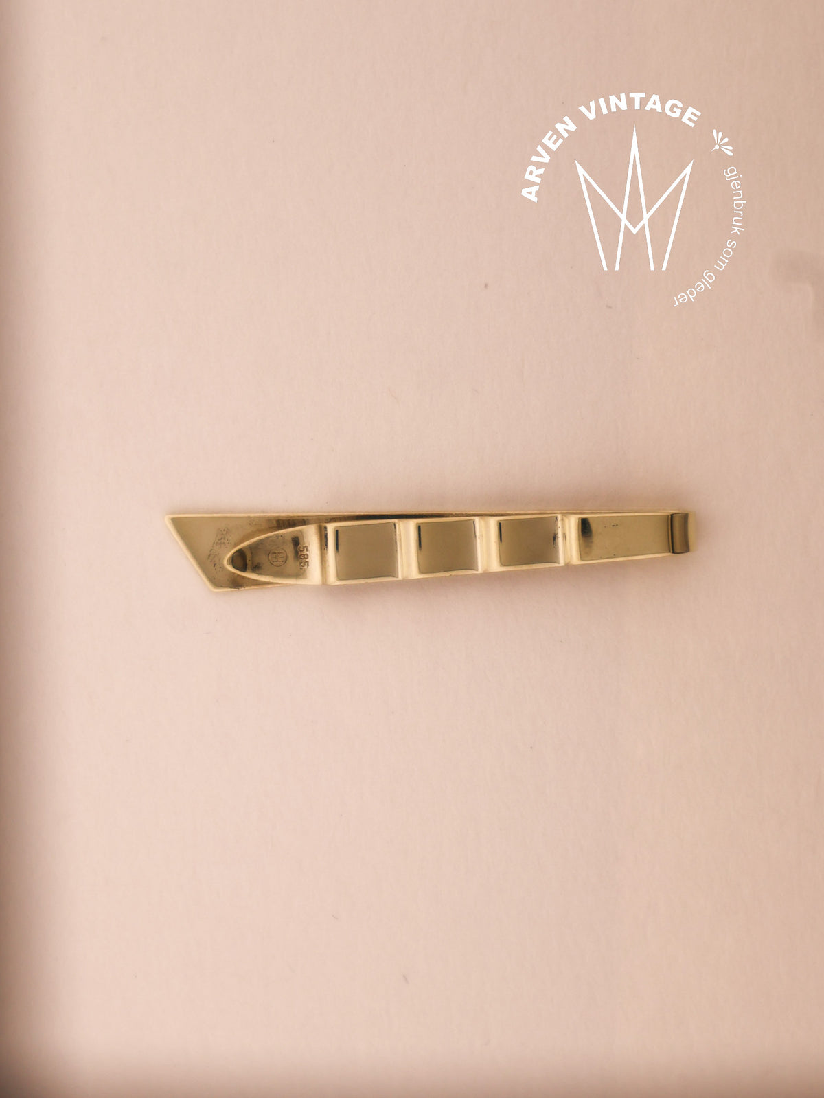 Vintage tie clip yellow gold