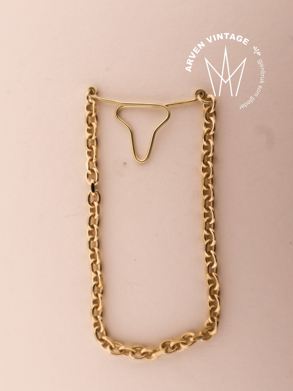 Vintage tie bar yellow gold