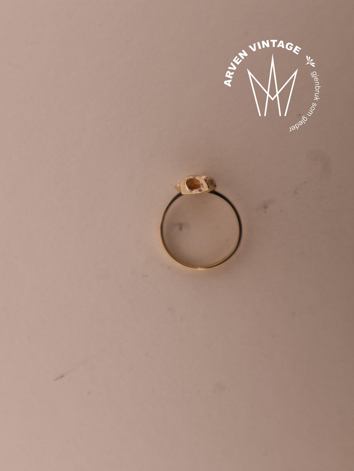Vintage ring gult gull str44