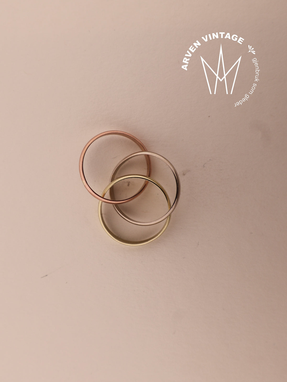 Vintage ring trefarget gull str59