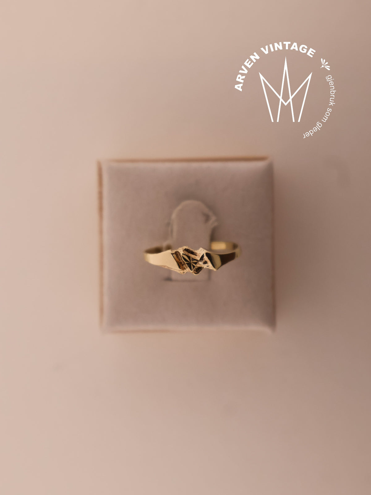 Vintage ring gult gull str56