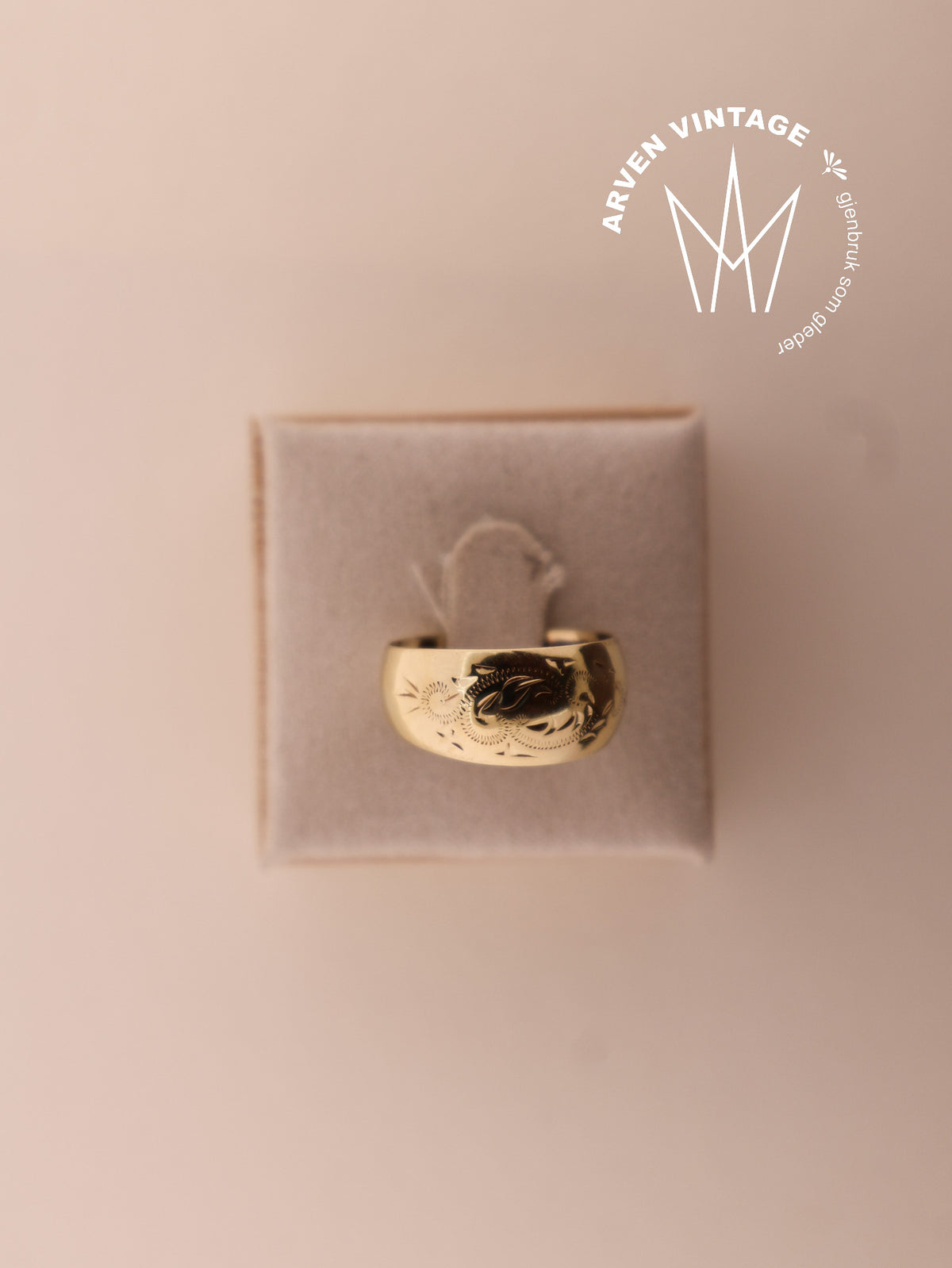 Vintage ring gult gull str53