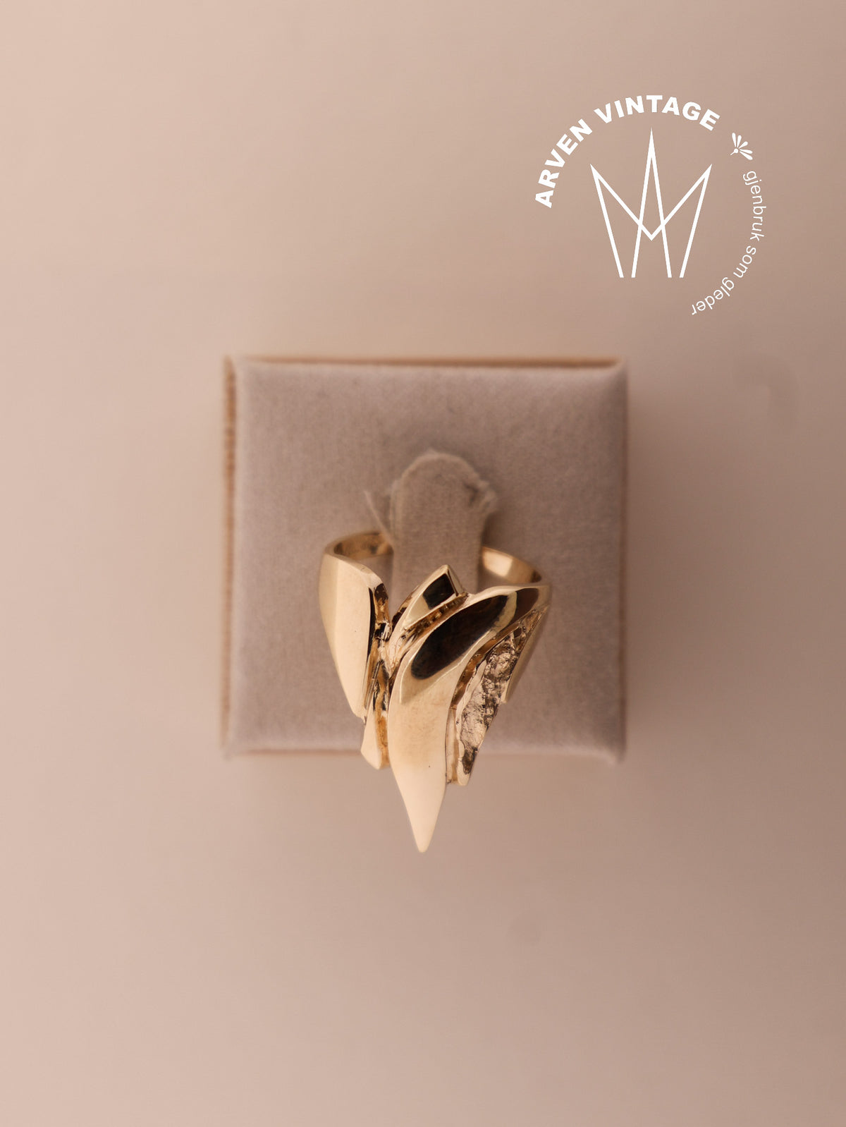 Vintage ring gult gull str54