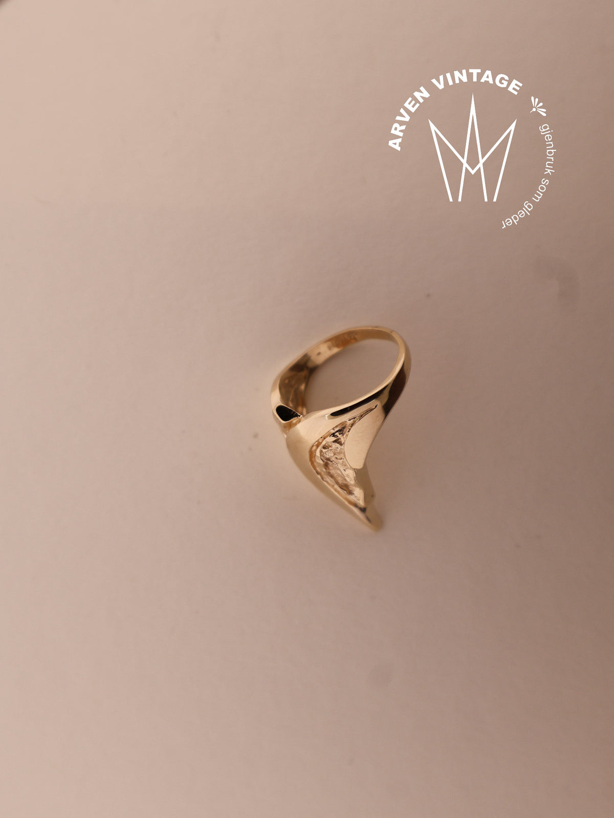 Vintage ring gult gull str54