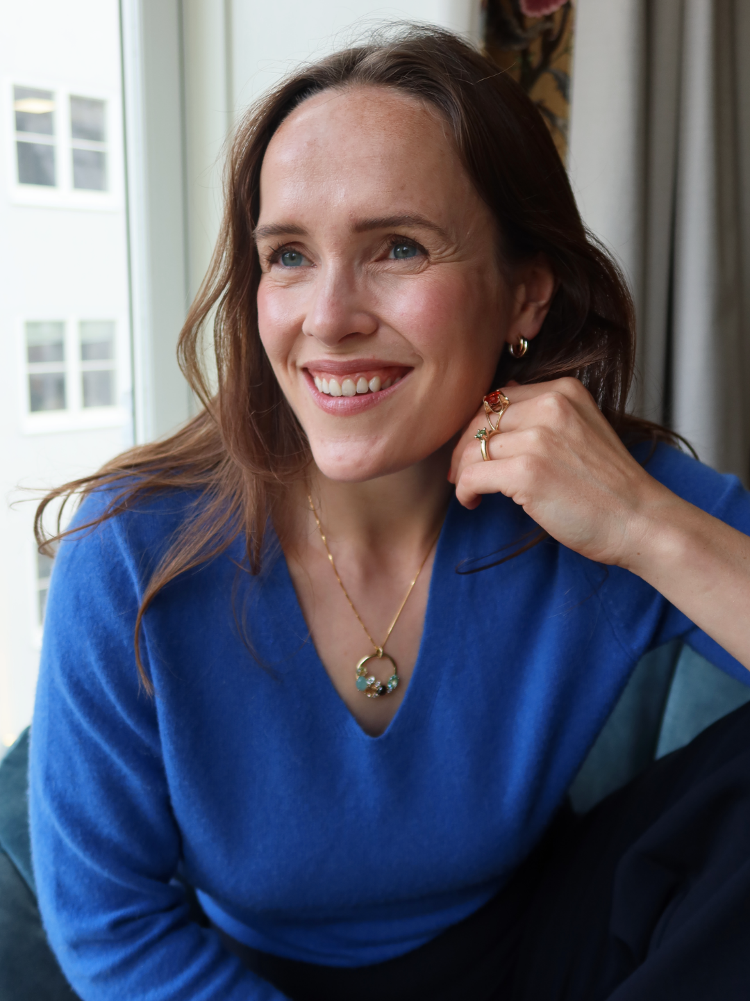 Vintage anheng gult gull