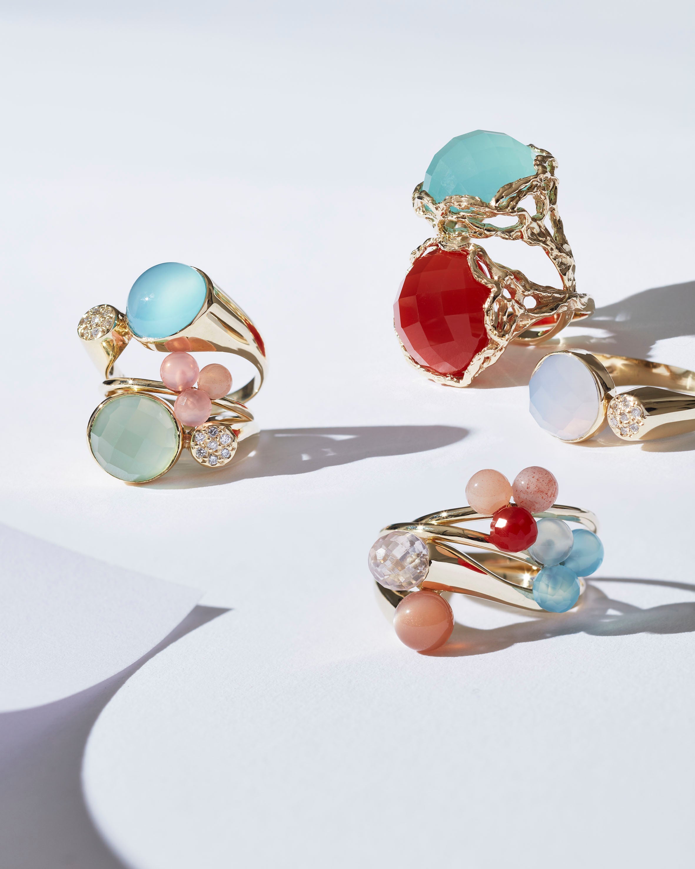 Bon Bon duo ring topaz