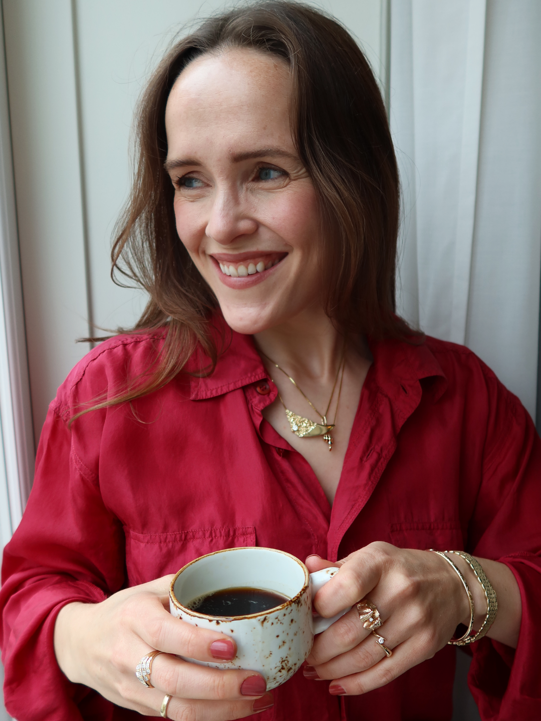 Vintage anheng gult gull