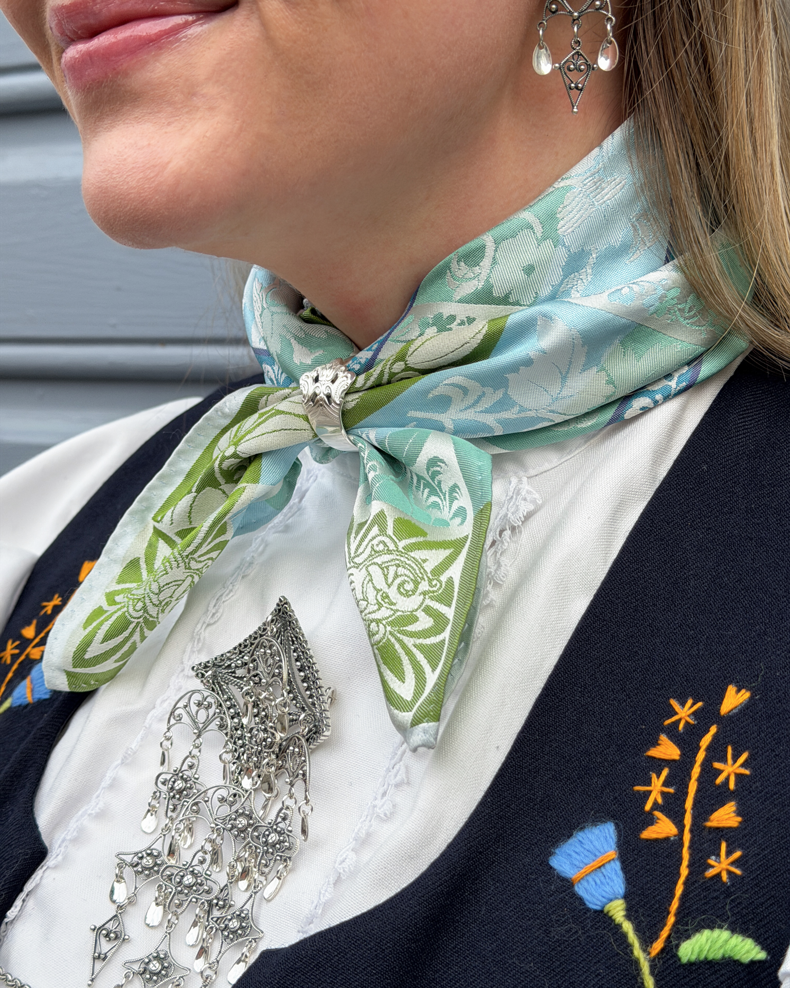 Skjerfring Anitra sølv