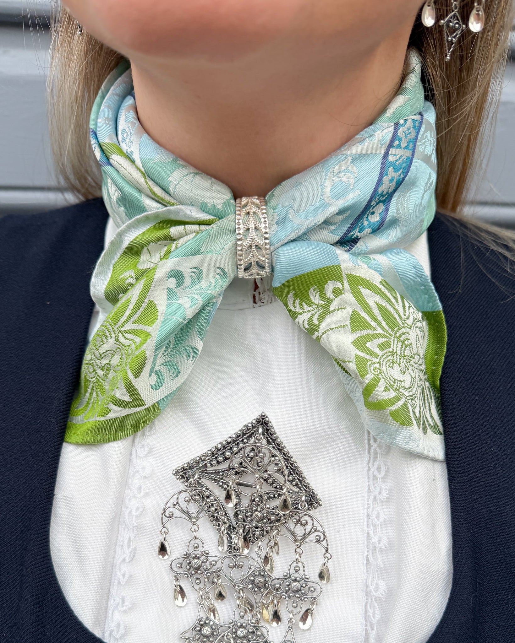 Skjerfring  Juvel sølv