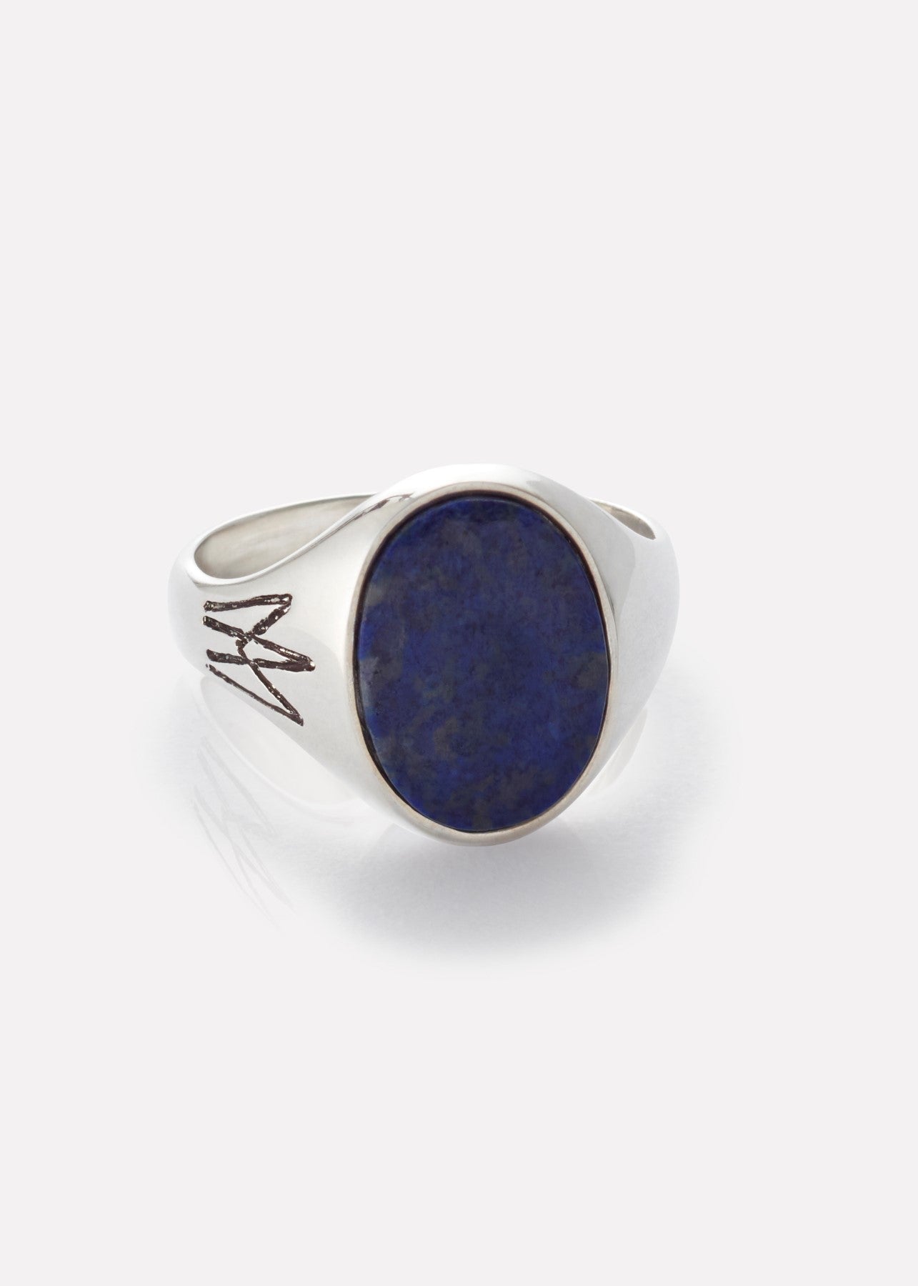 Unisex ring med lapis i sølv