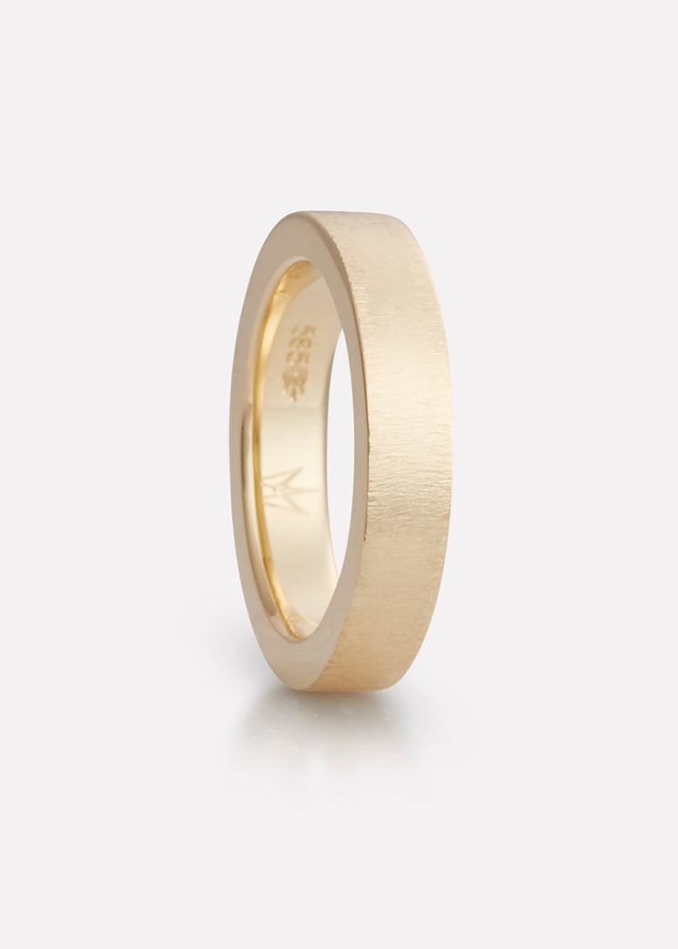 Velvet ring in yellow gold, gentleman