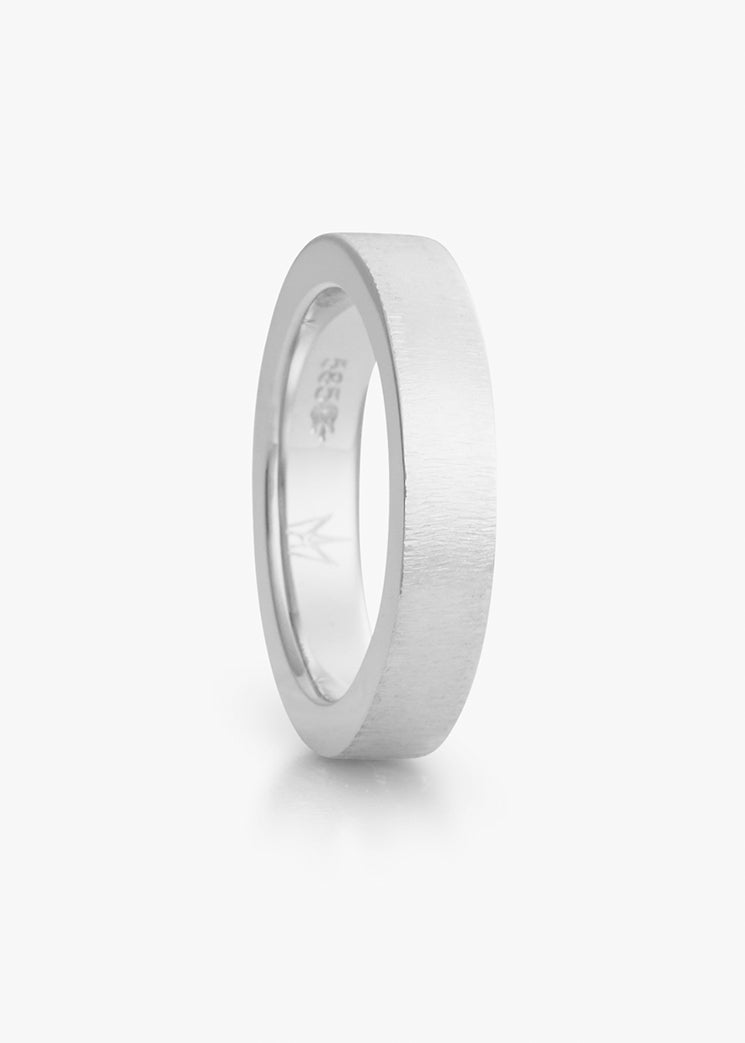 Velvet ring in white gold, gentleman