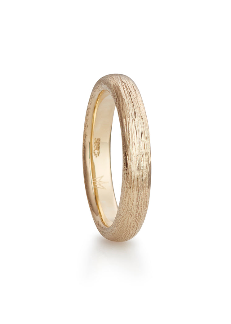 Fossefall ring in yellow gold, gentleman