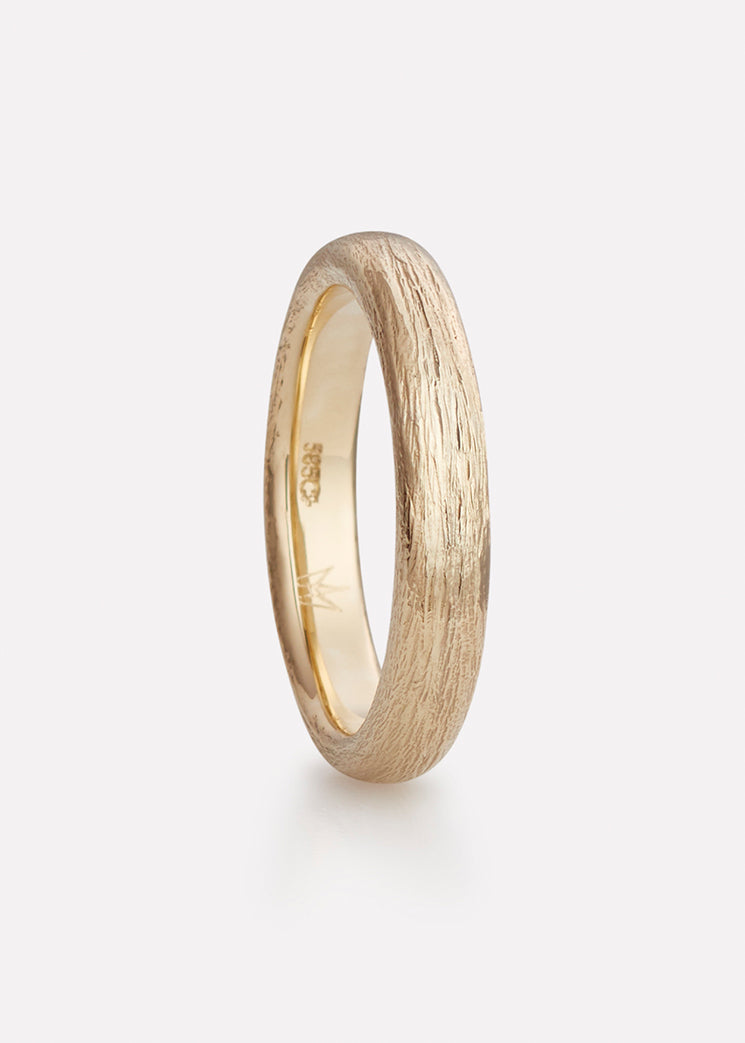 Fossefall ring in yellow gold, gentleman