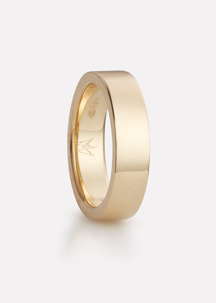 Moonlight ring in yellow gold, gentleman