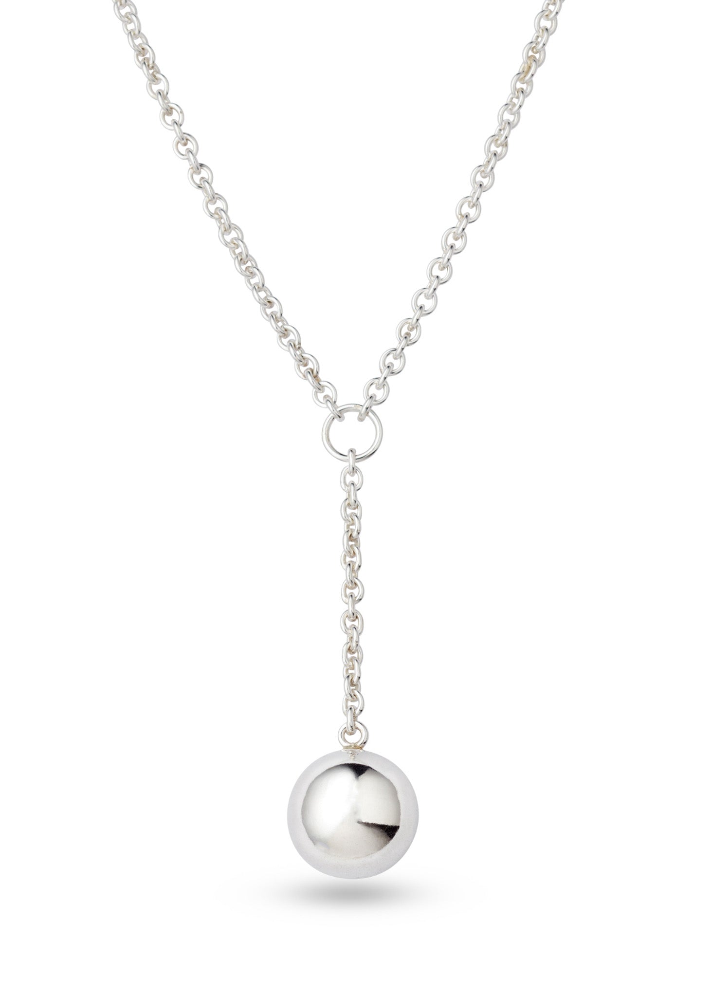 Globe necklace silver