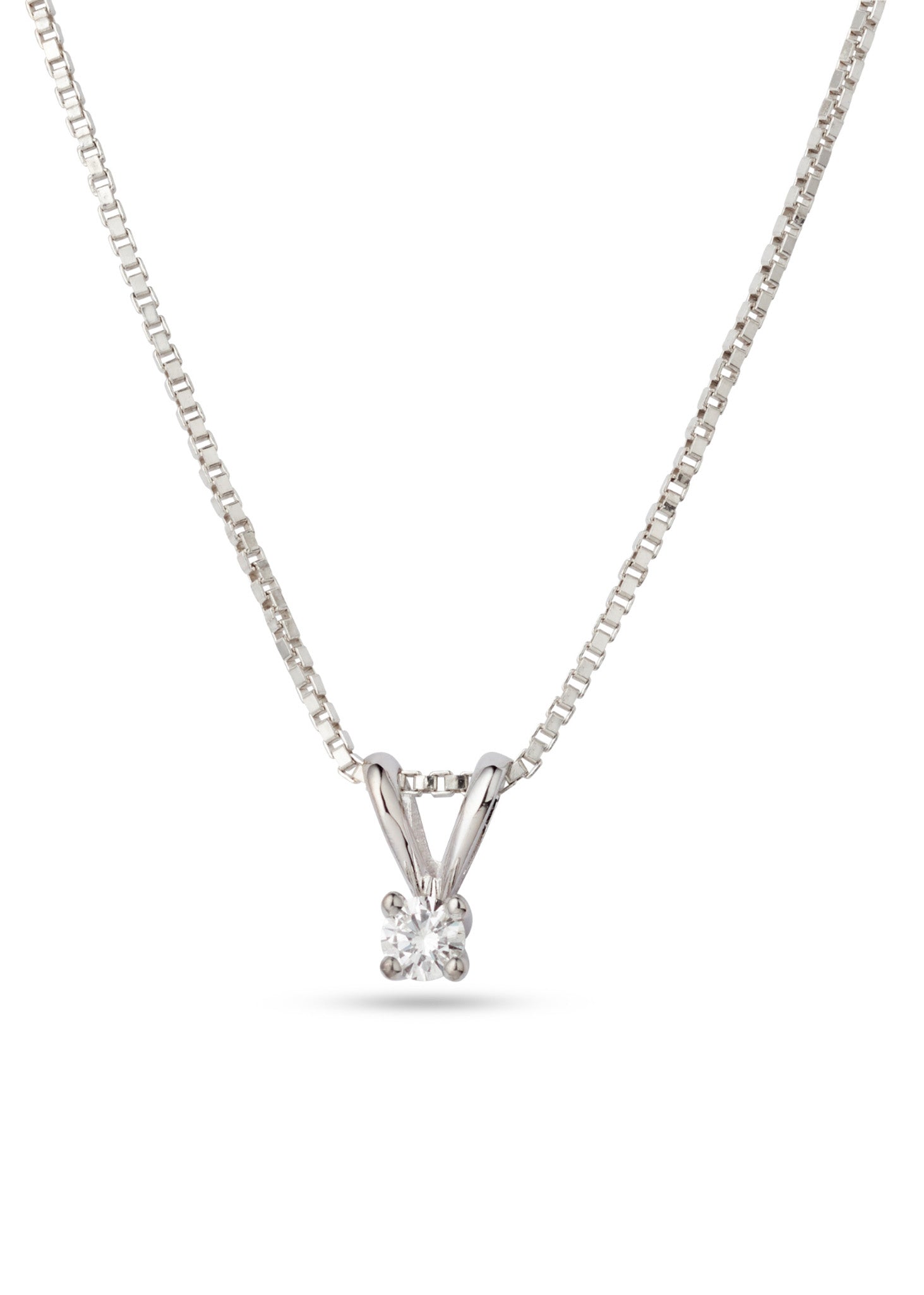 Karin pendant in white gold with diamond