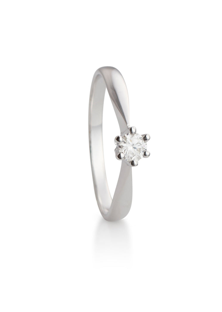 Marthe ring in white gold with diamond